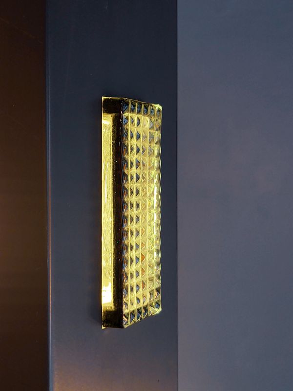 Metall pendel med glassdetaljer vintage Louis Poulsen